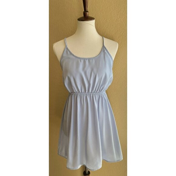 Glamorous Womens Blue Low Back Party Prom Strappy Dress Size S $58 - Picture 8 of 9